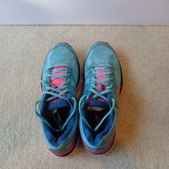 ASICS GT-2000 Women's Running Shoes Colorful Turquoise & Pink T656N Size‎ 9 EUC - Picture 4 of 7